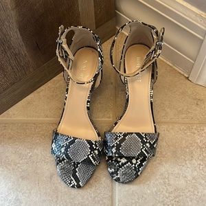 Snake print heels Nine West